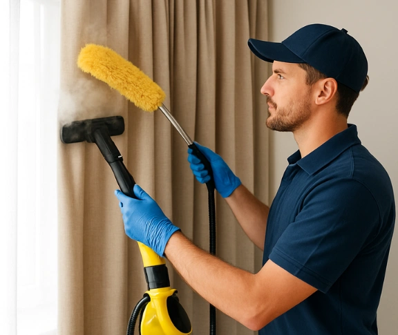 Trusted residential curtain cleaning technician Matty Curtain Cleaning wellers-hill QLD