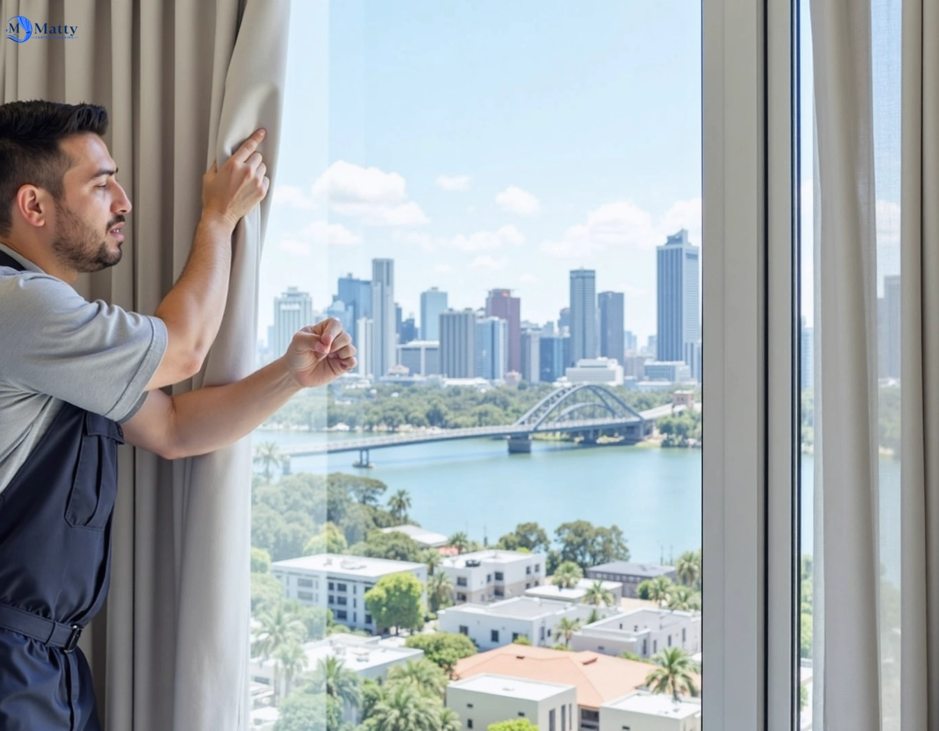 Professional curtain steam cleaning service wellers-hill QLD by Matty Curtain Cleaning
